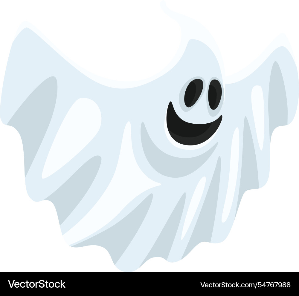 Cartoon of a smiling ghost floating Cartoon of a smiling ghost floating vector image