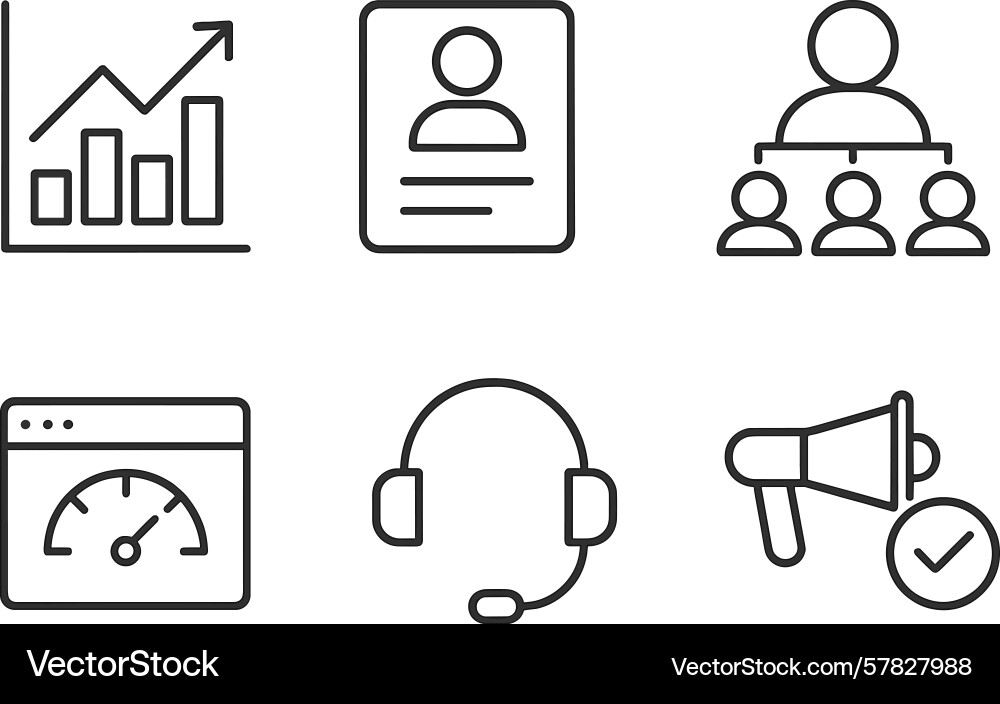 Collection of web icons representing analytics Collection of web icons representing analytics vector image
