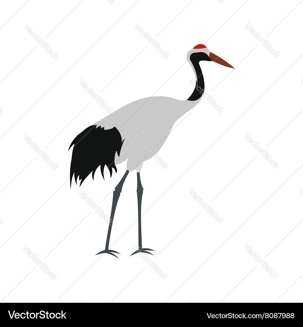 Crane icon flat style Royalty Free Vector Image