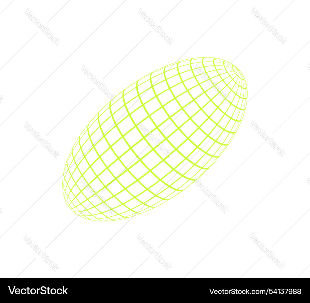 Cyberpunk 3d grid planet patch vector image