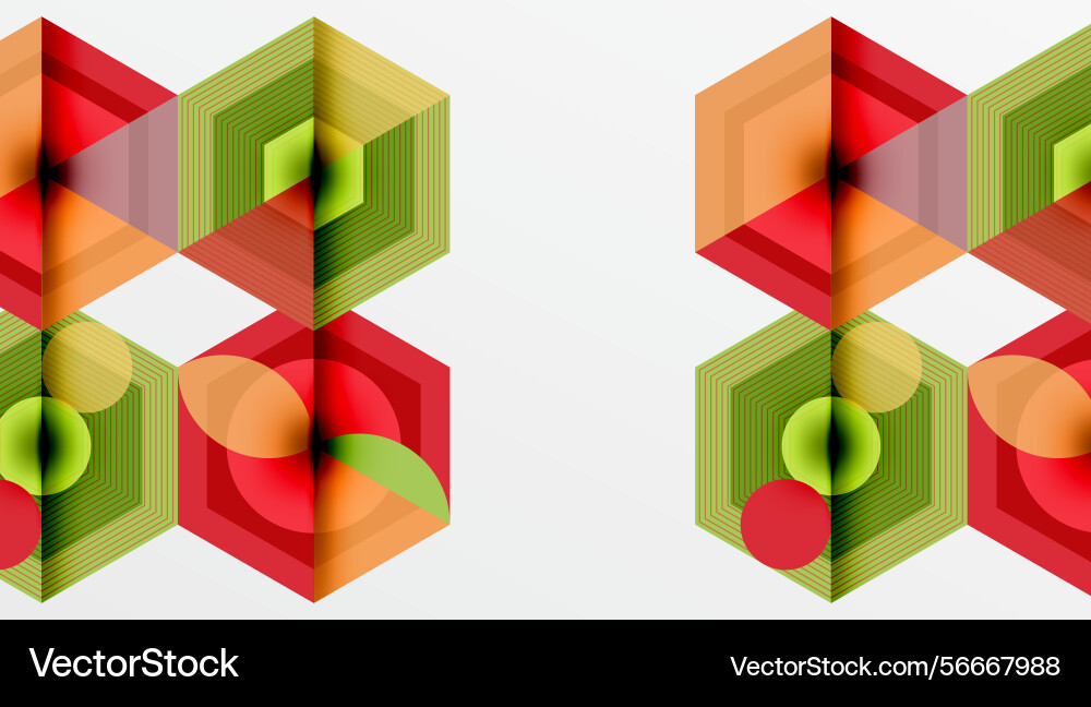 Geometric patterns repeat hexagons lines create Geometric patterns repeat hexagons lines create vector image