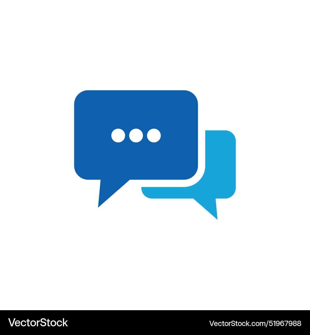 Message icon in flat style with background Vector Image