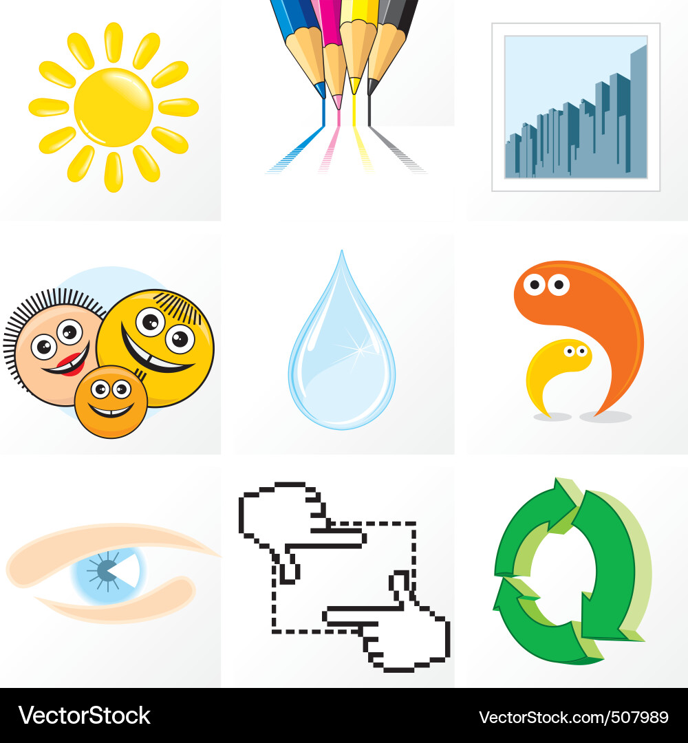 Collection of Stylized Watermarks Vector Image