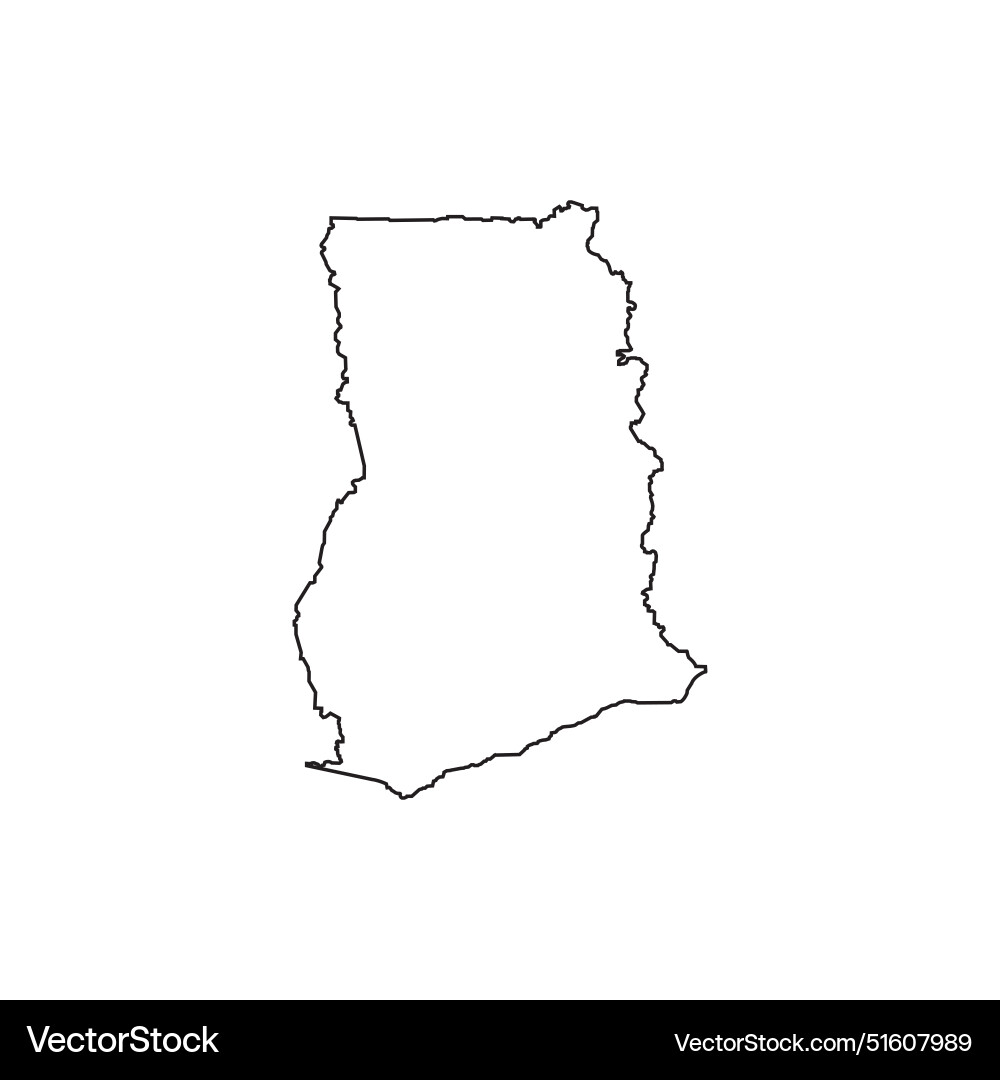 Ghana map icon Royalty Free Vector Image - VectorStock