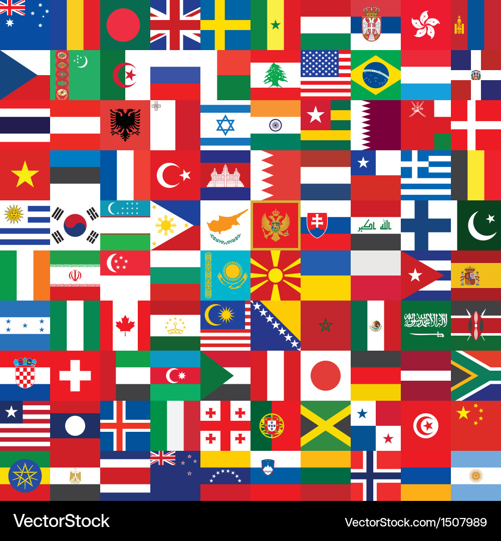 Global Flag Pattern Background vector image