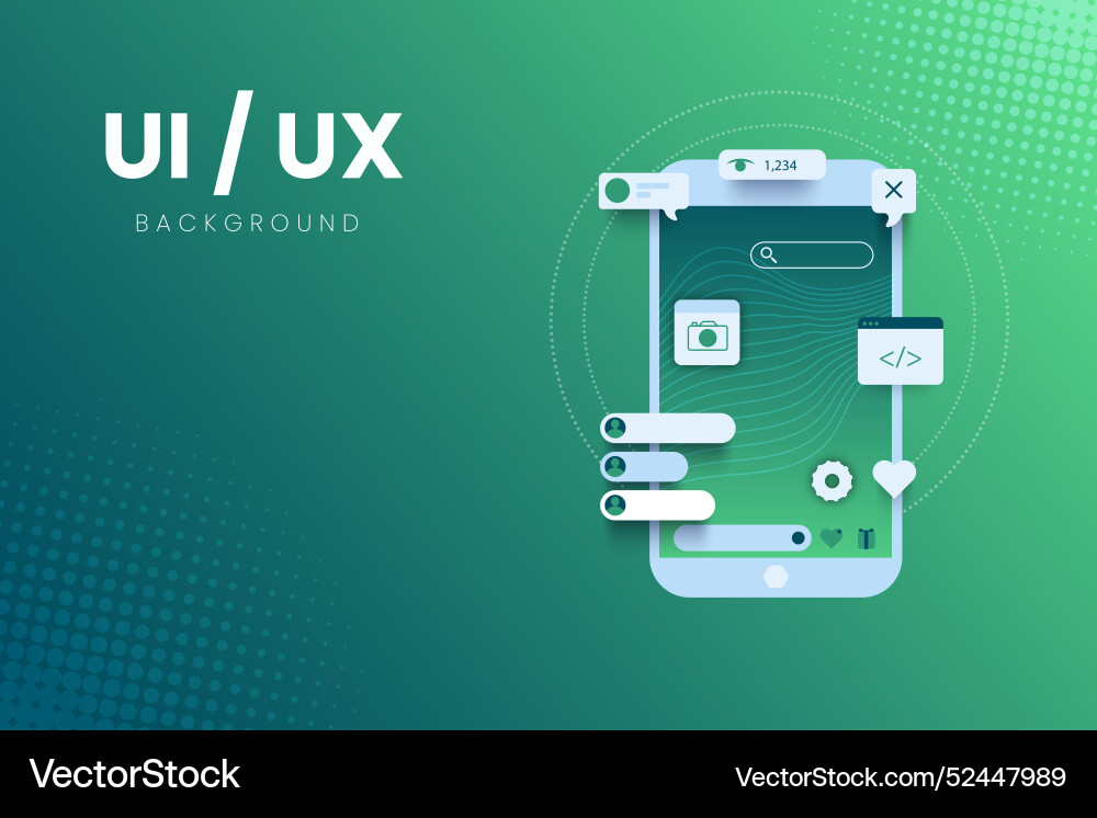 Gradient UI/UX Background Vector Image