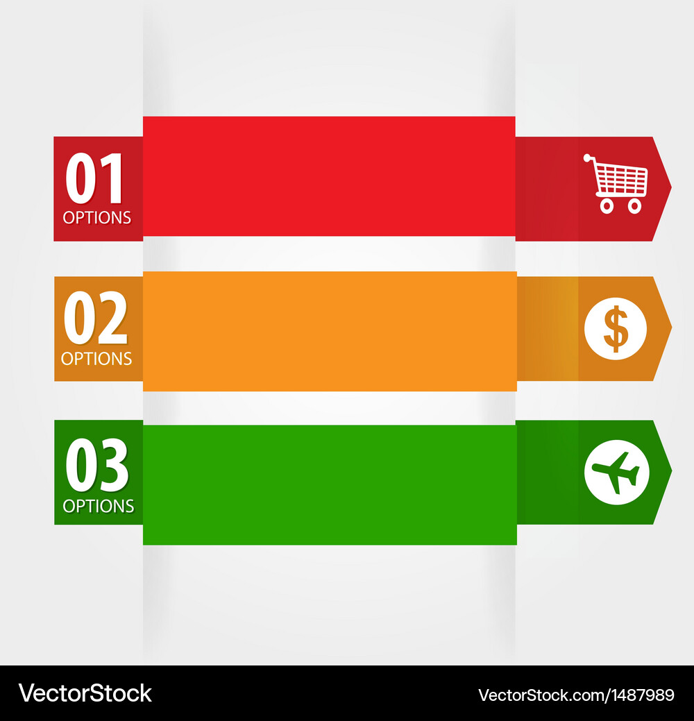 Modern design template with numbered banners Vector Image