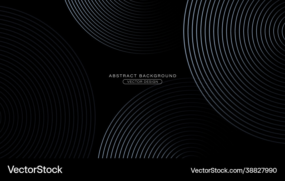 Abstract black dynamic gradient circles lines Abstract black dynamic gradient circles lines vector image