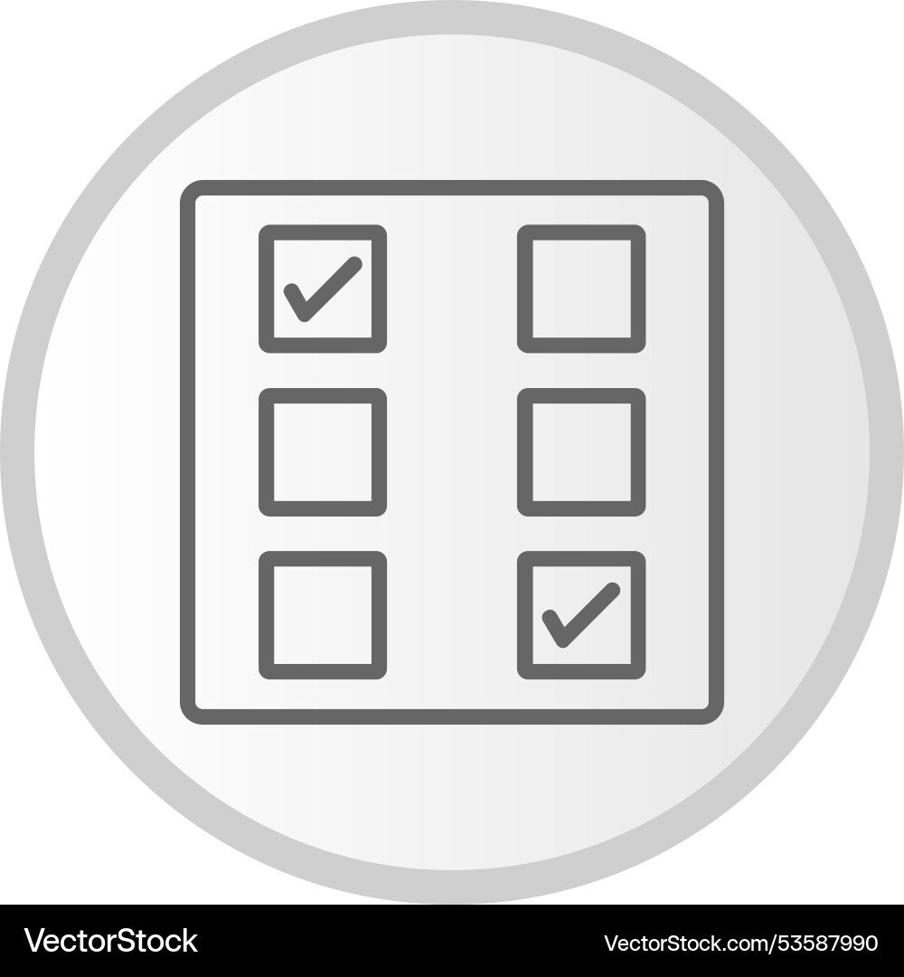Checkbox line circle grey icon vector image
