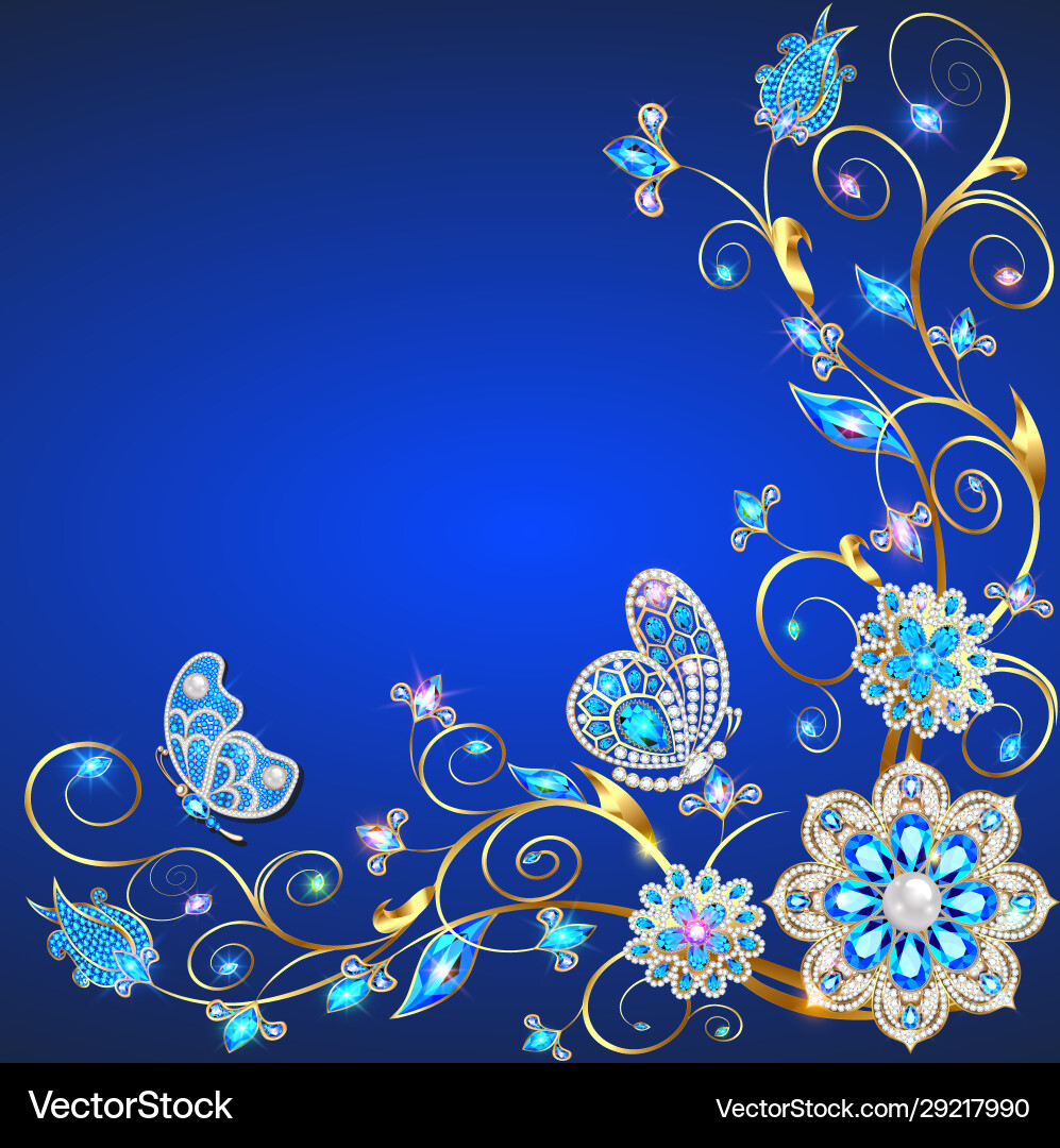 Luxury Butterfly Ornaments Background – Royalty-Free Vector | VectorStock, image size:997x1080