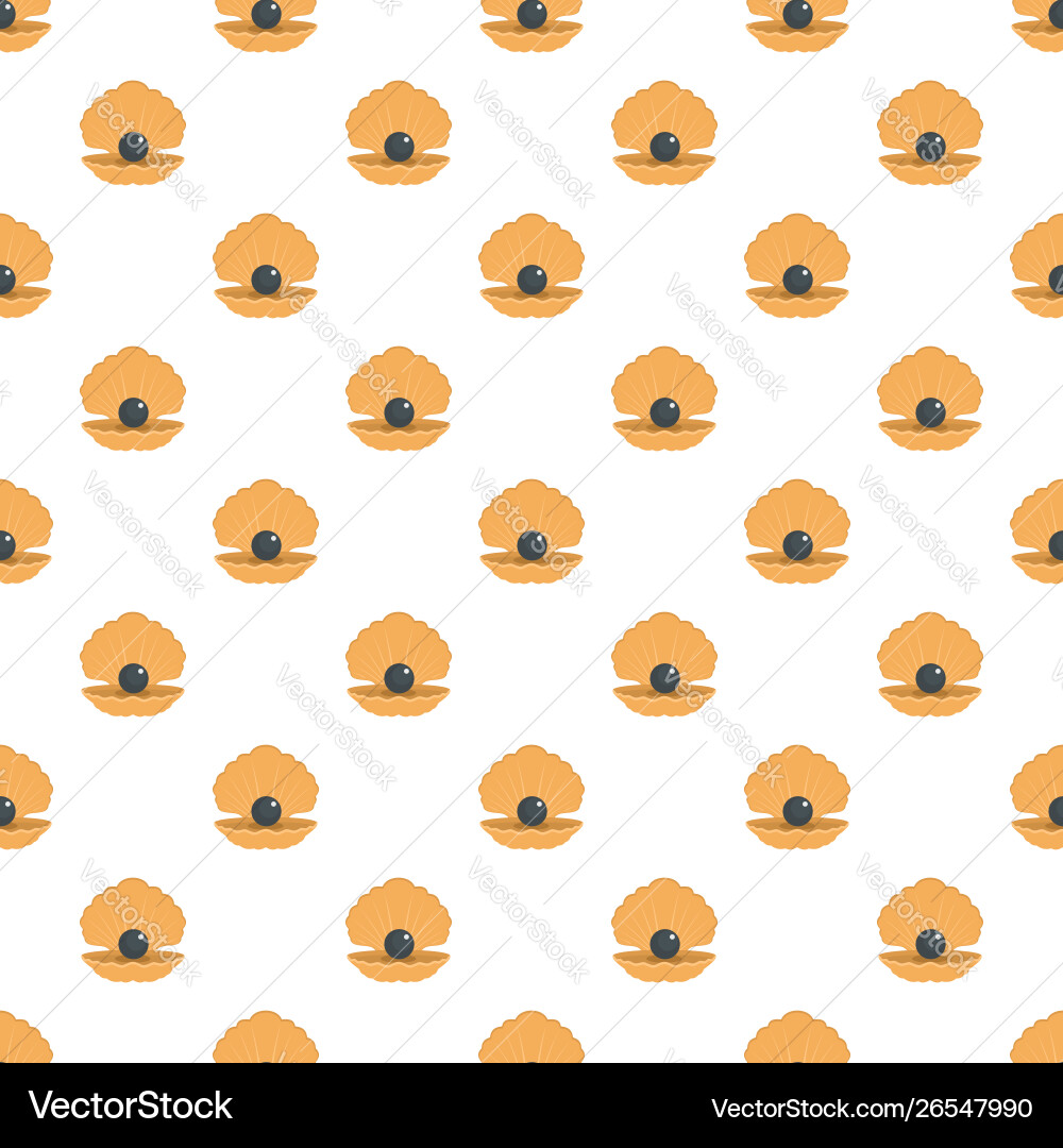Opened shell pattern seamless vector image