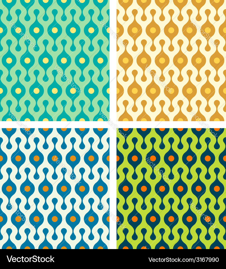 Retro Repeating Pattern Vector Image