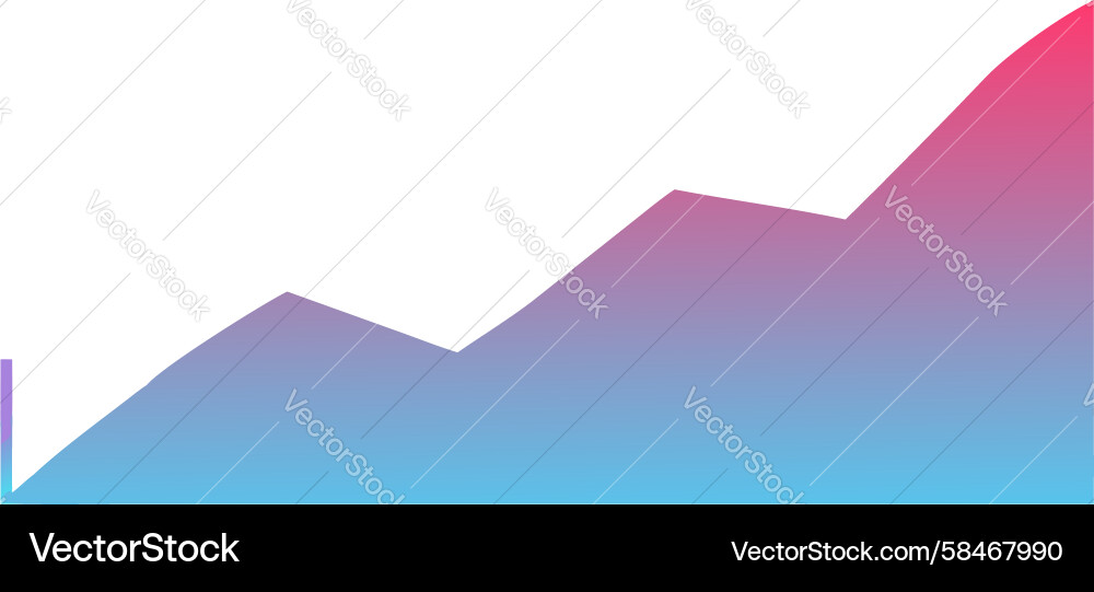 Smooth Gradient Area Chart Vector Image