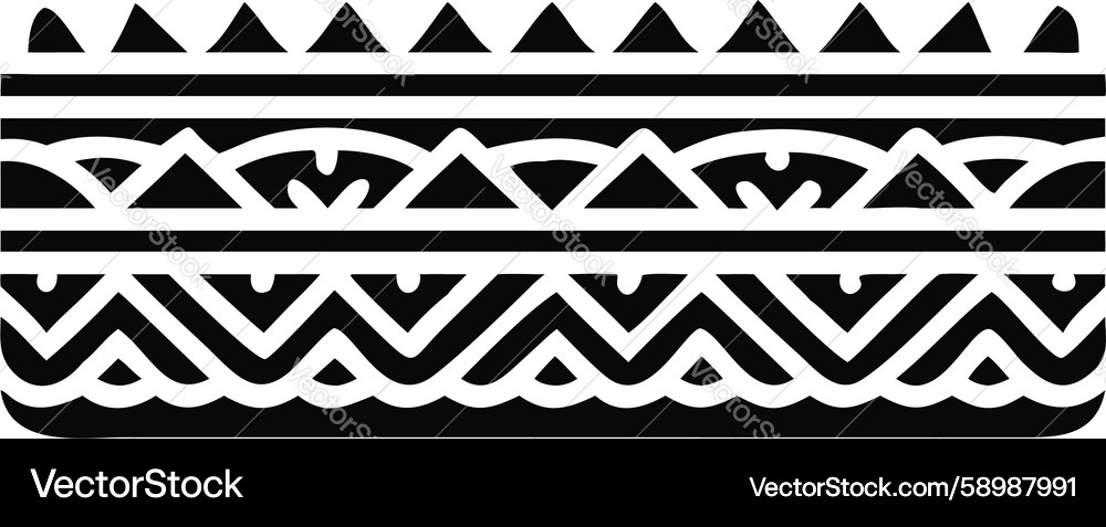 Abstract Geometric Border Pattern Vector Image
