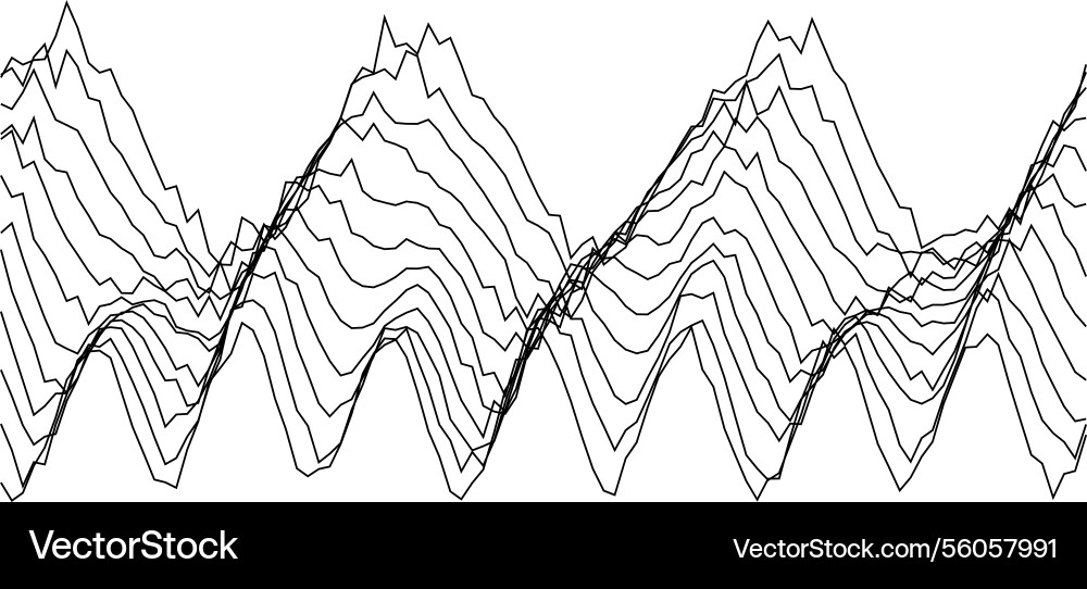 Abstract wave design featuring dynamic lines vector image