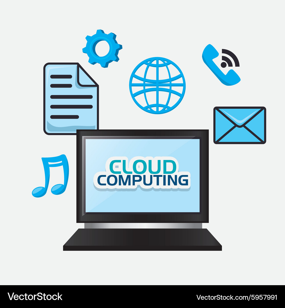 Cloud computing design Vector Image