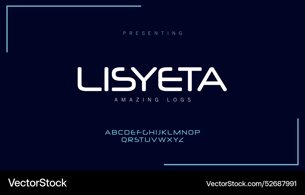 Modern style simple font typography letters Modern style simple font typography letters vector image