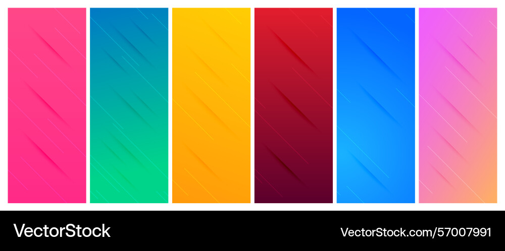 Set of abstract gradient backgrounds with lines Set of abstract gradient backgrounds with lines vector image