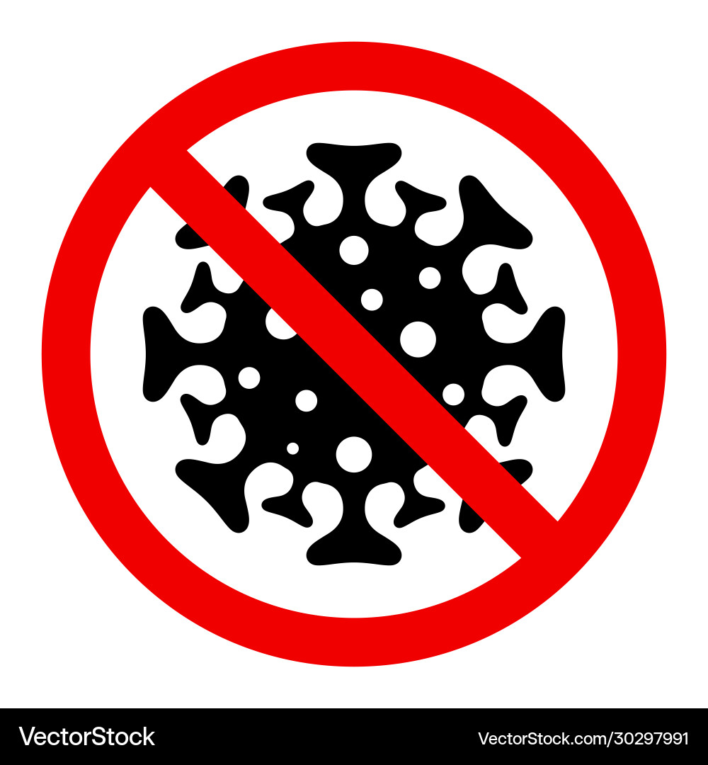 Stop virus 001 Royalty Free Vector Image - VectorStock