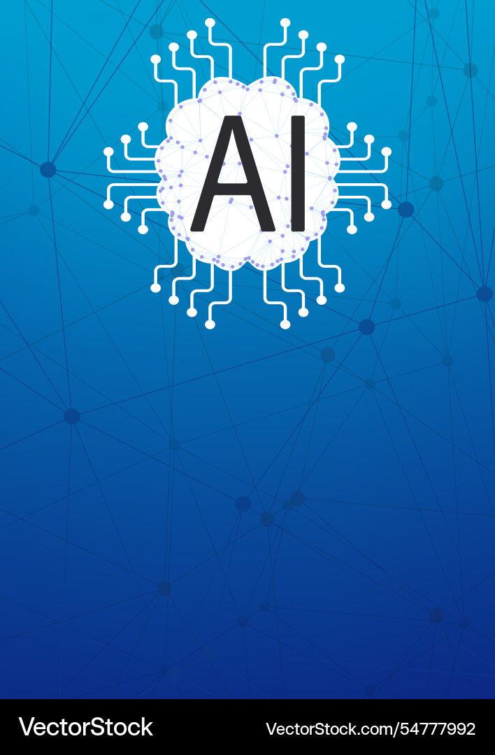 Background about artificial intelligence Vector Image