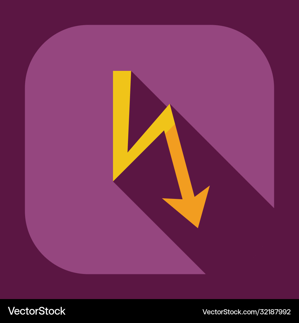 Flat modern design with shadow icons warning Vector Image