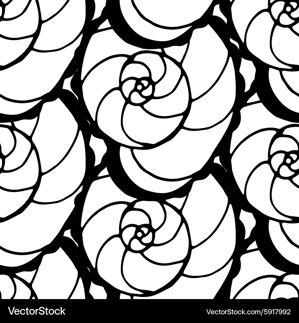 Pattern with shells Vector Image