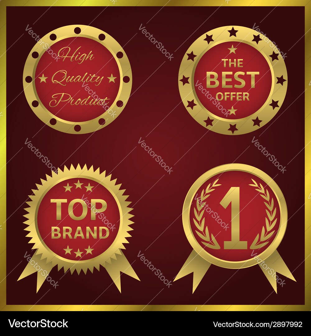 Seals-stickers set Vector Image