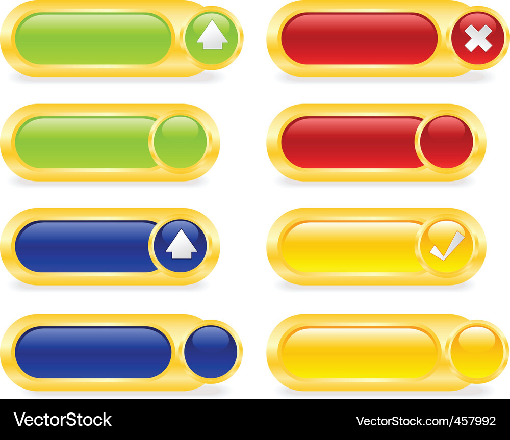 Set buttons Vector Image