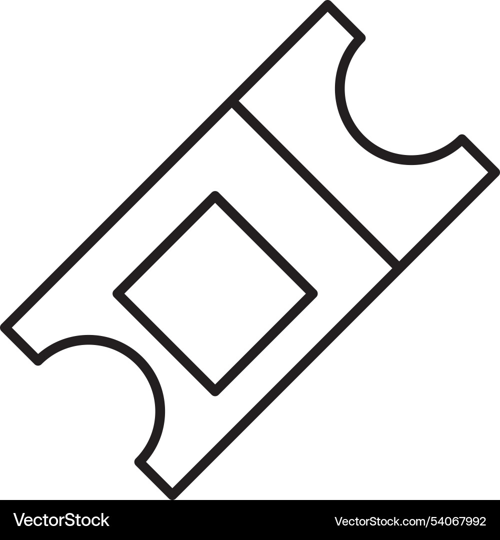 Ticket line icon design Vector Image
