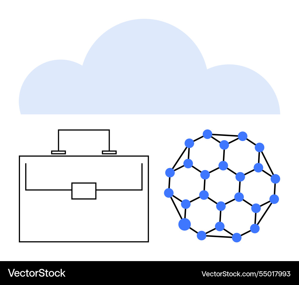 Cloud computing with business tools and network Cloud computing with business tools and network vector image