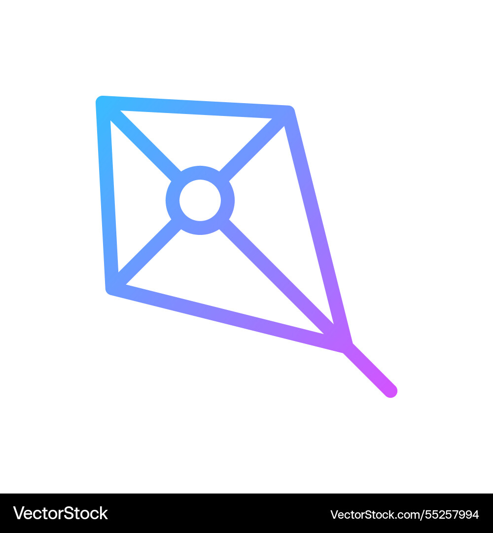 A simple gradient kite design with clean lines Vector Image