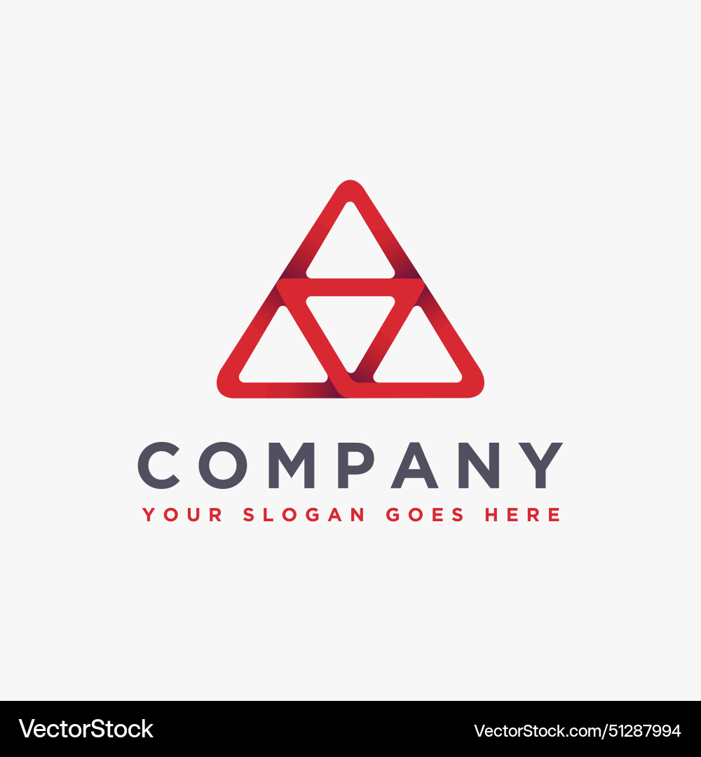 Abstract unity of triangle logo icon template Abstract unity of triangle logo icon template Vector Image