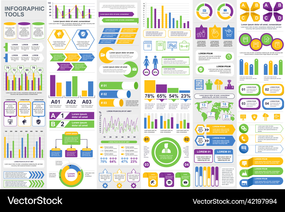 Bundle infographic elements data visualization Bundle infographic elements data visualization Vector Image