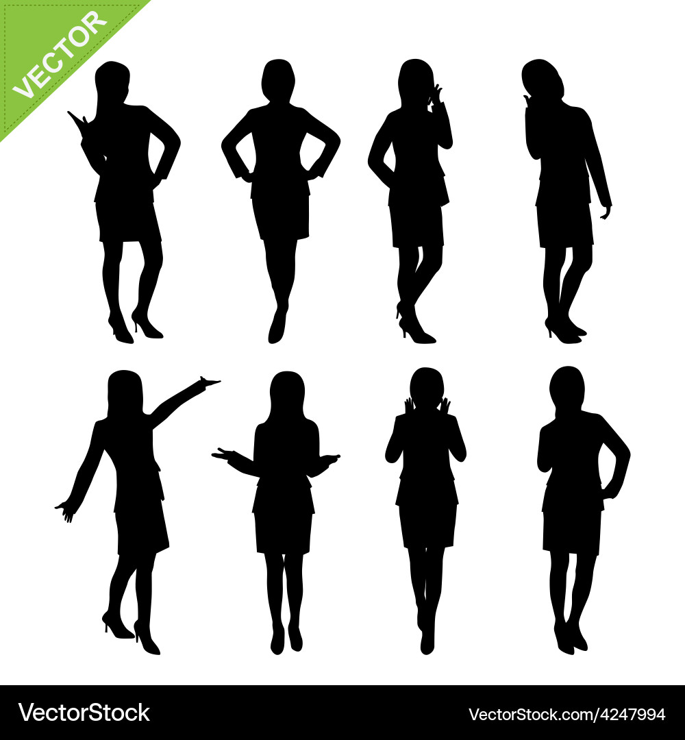 Businesswoman Silhouettes Vector Image