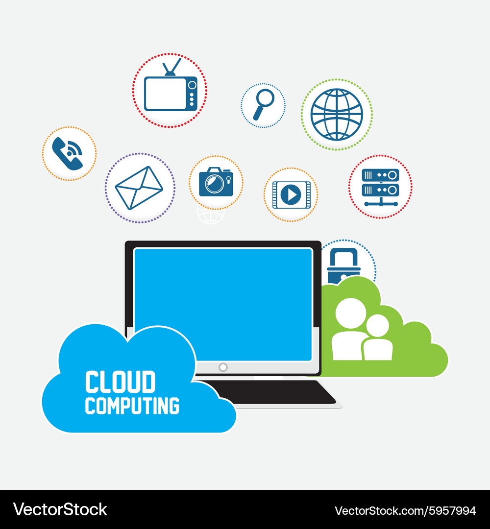 Cloud computing design Vector Image