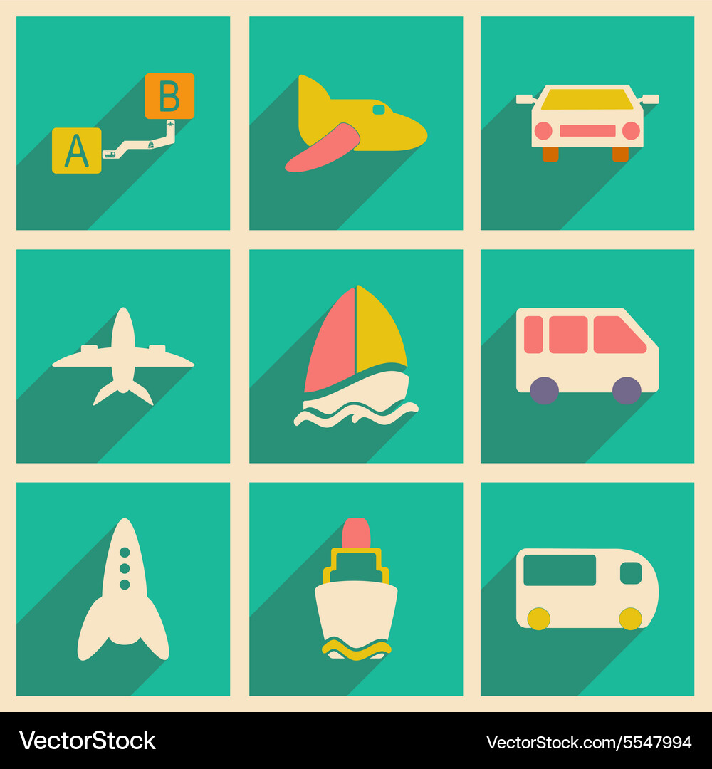 Flat with shadow concept and mobile application Vector Image
