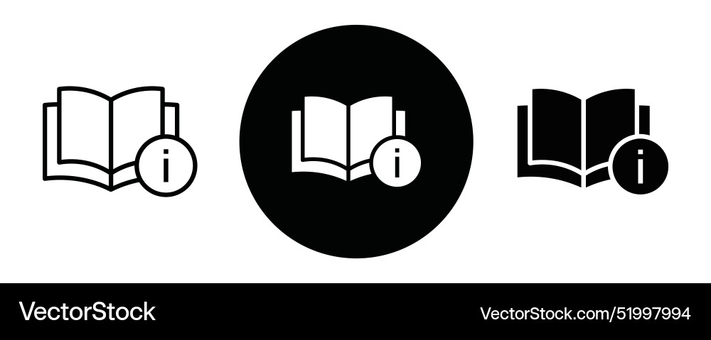 Instruction outline icon collection or set vector image