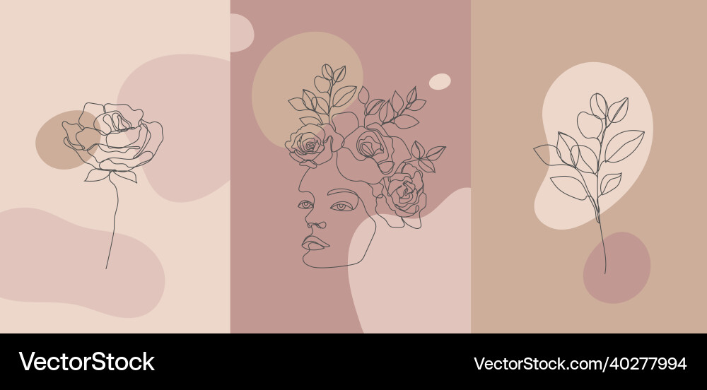 Minimalist style portrait continuous line Minimalist style portrait continuous line vector image