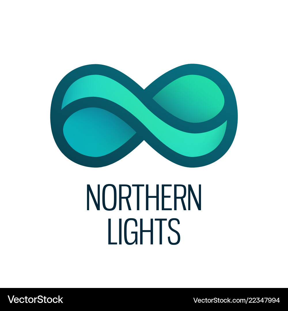 Northern lights logo Northern lights logo vector image