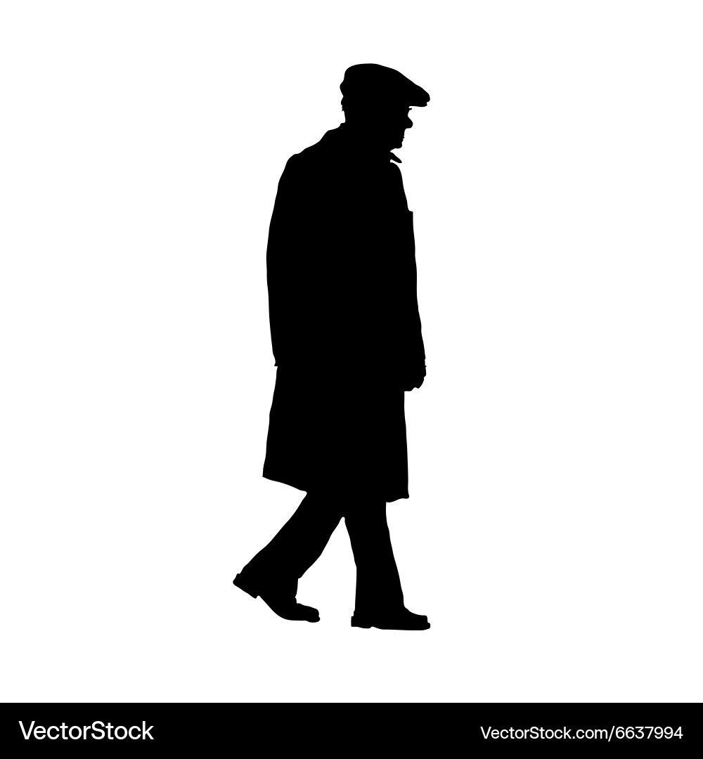 Old Man Silhouette Royalty Free Vector Image - VectorStock