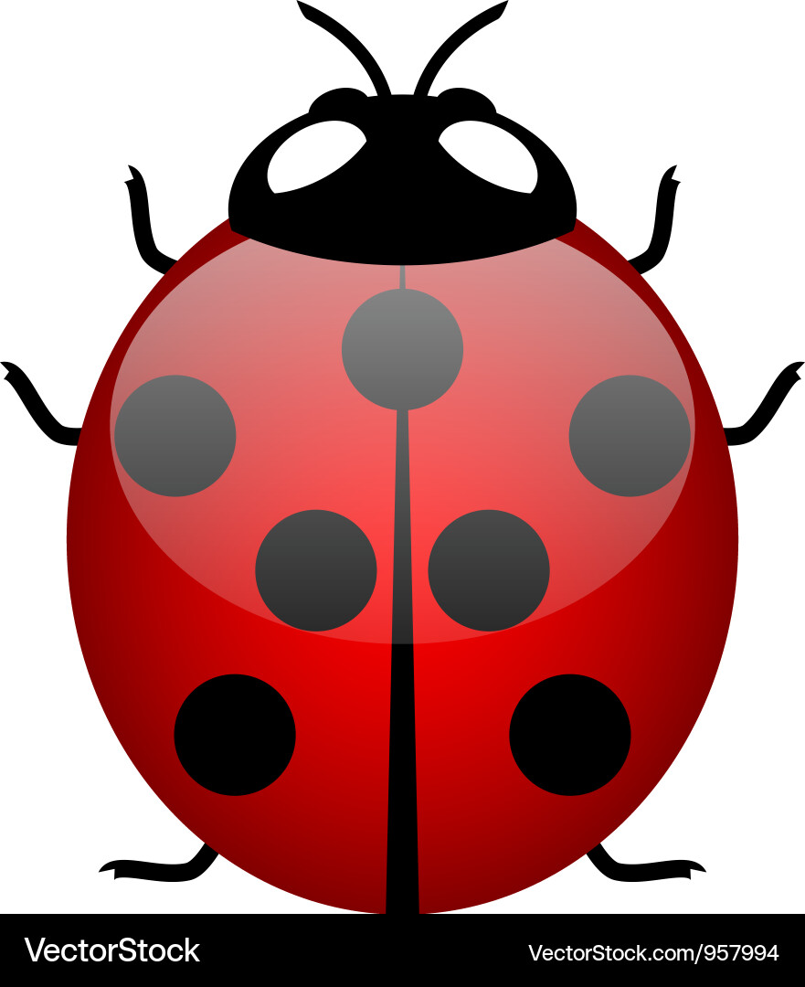 Red Ladybird Symbol vector image