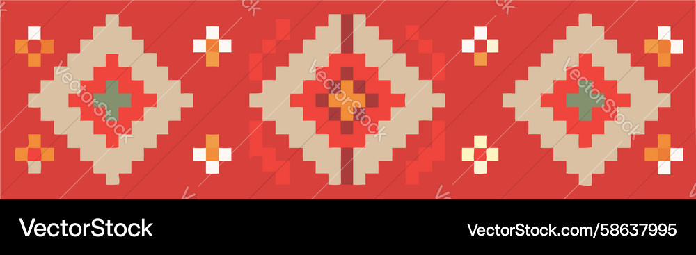 Abstract geometric patterned border design Vector Image