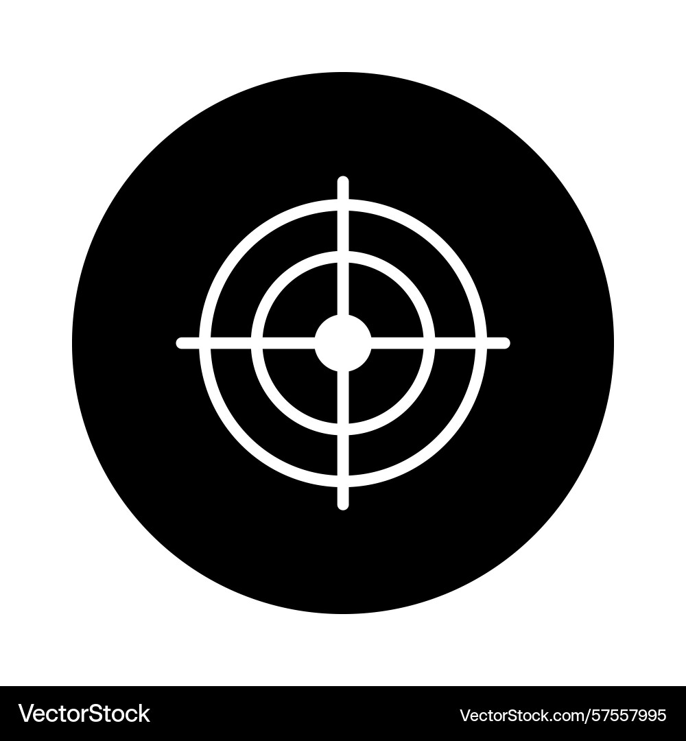 Abstract target icon representing precision focus Vector Image