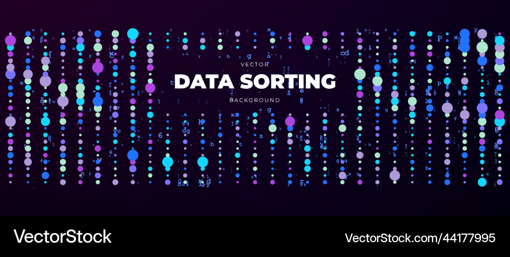 Data sorting abstract technology background Data sorting abstract technology background vector image