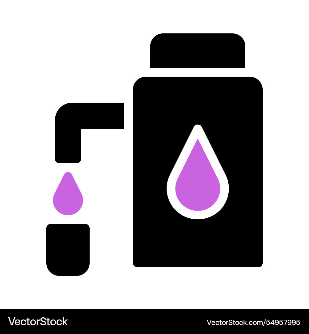 Fluid container with pouring icon simple design Vector Image