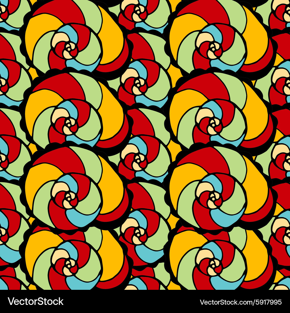 Pattern with shells Vector Image