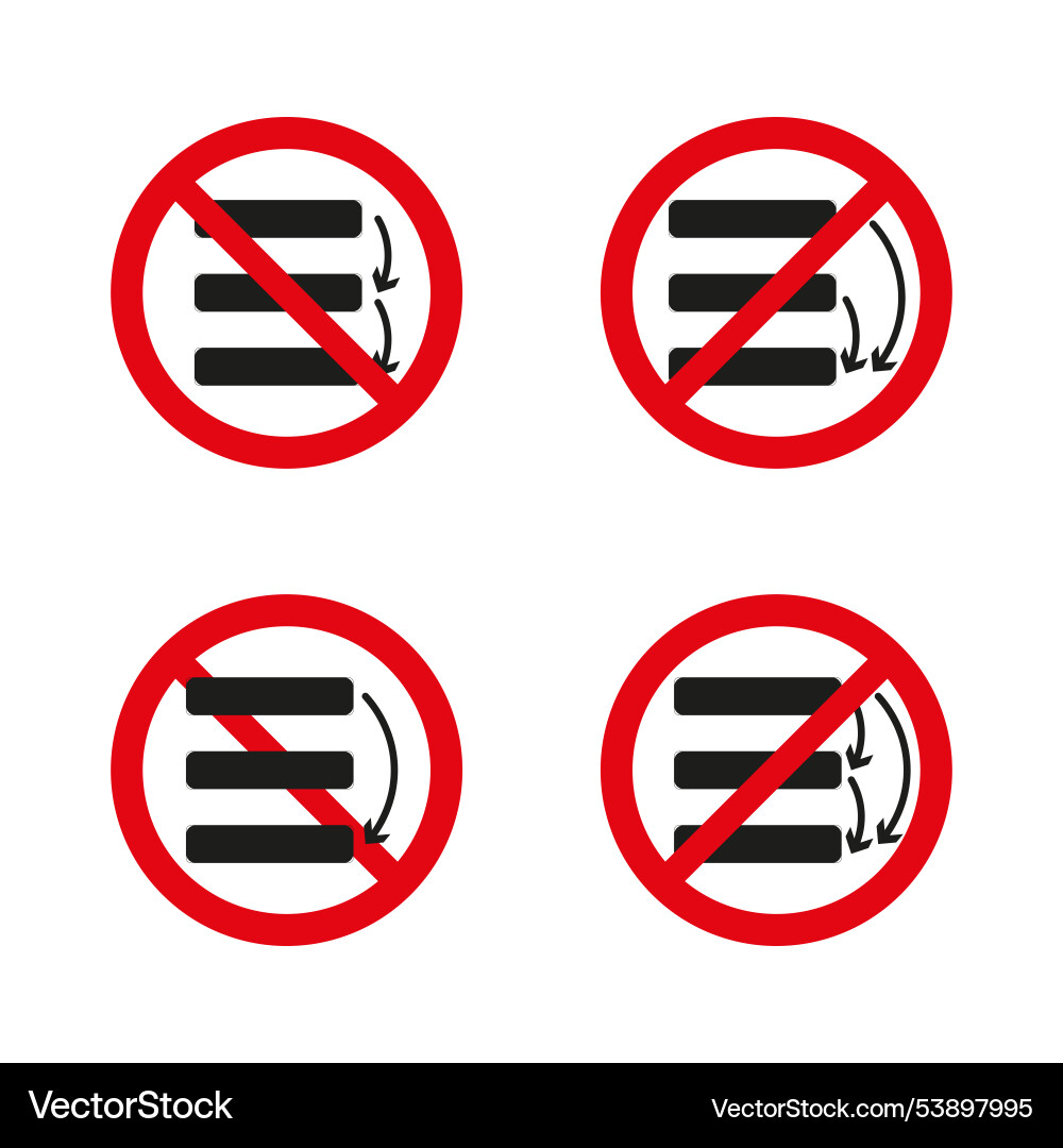 Prohibited actions icon no editing symbol red vector image