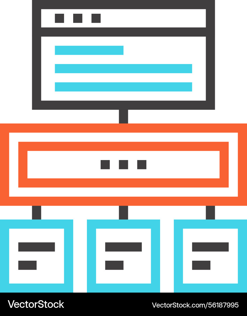 Wireframe flat line web icon concept Wireframe flat line web icon concept vector image