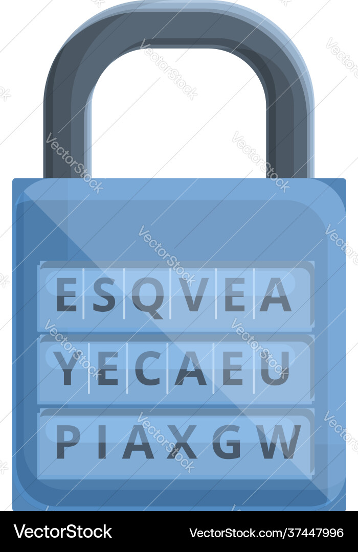Coding padlock icon cartoon style Vector Image