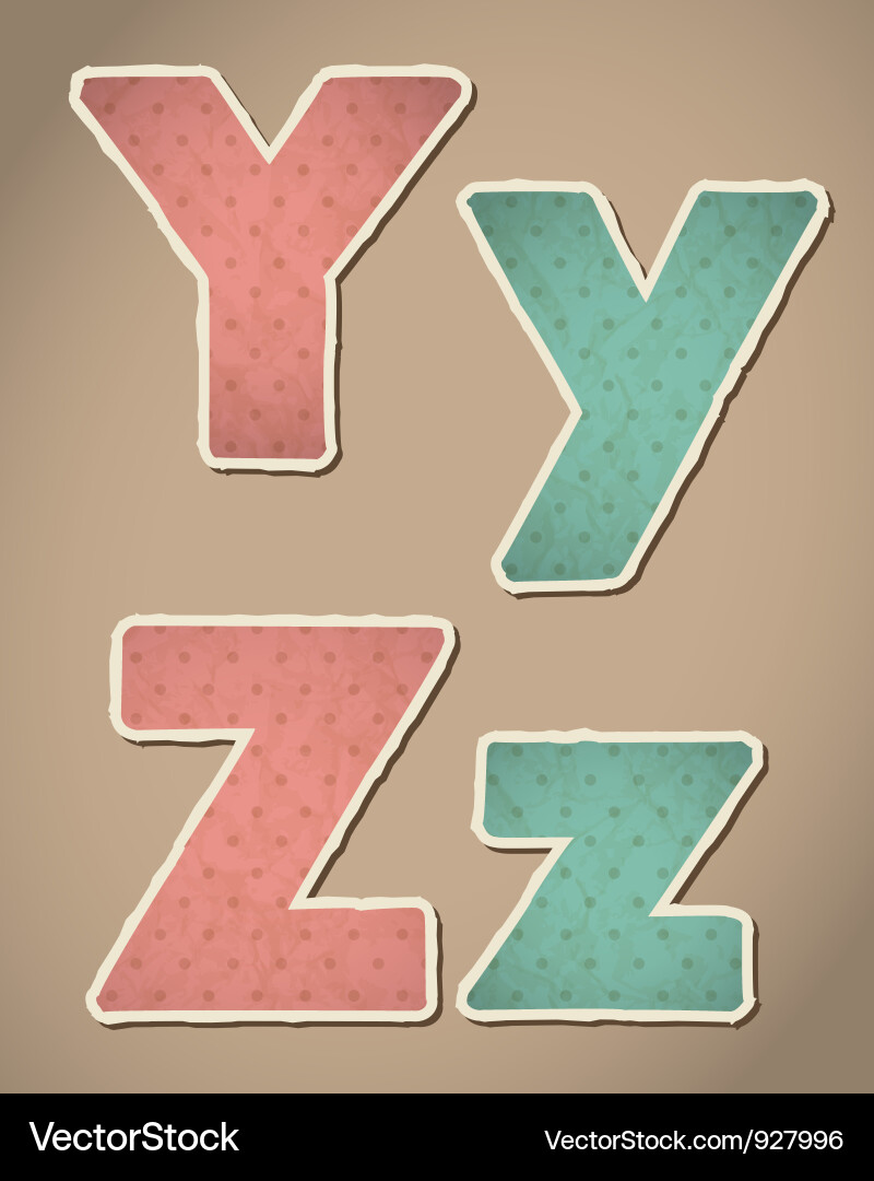 Paper alphabet Royalty Free Vector Image - VectorStock